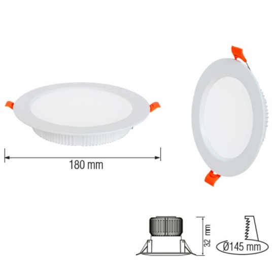 Светильник круглый COB LED 24W 4200К 1800Lm Alexa-24 (016-048-00240)