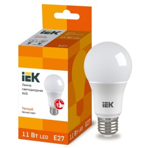 Лампа светодиодная LED Е27 А11W 3000К (LLE-A60-11-230-30-E2)
