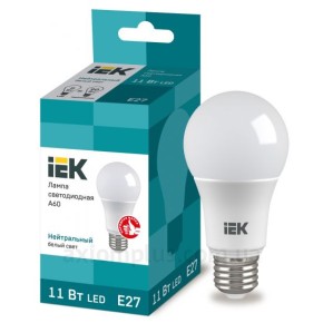 Лампа світлодіодна LED Е27 А11W 4000К (LLE-A60-11-230-40-E2)