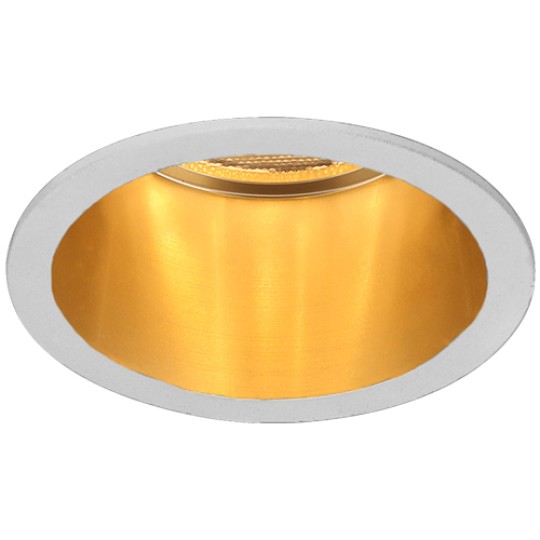 Свiтильник точковий, литво кольорове, DL6003 MR16/G5.3 алюміній, білий+золото