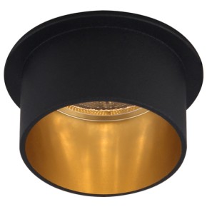 Свiтильник точковий, литво кольорове, DL6005 MR16/G5.3 алюміній, чорний+золото