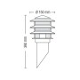 Светильник садово-парковый настенный нержавеющий 390mm IP44 E27 Kayin-1