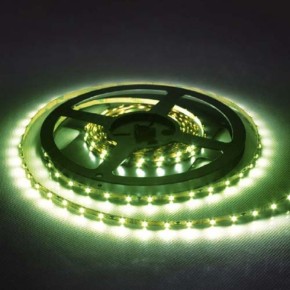 Светодиодная лента LS603/LED-RL 60SMD (3528)/m 4.8W/m 12V 5m*8*0.22 mm зеленый на белом