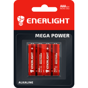 Батарейка ENERLIGHT MEGA POWER AAA BLI 4