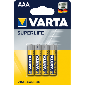 Батарейка VARTA SUPERLIFE AAA BLI 4 ZINC-CARBON
