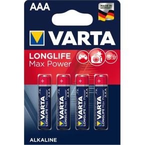 Батарейка VARTA MAX T./LONGLIFE MAX POWER AAA BLI 4 ALKALINE