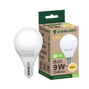 Лампа світлодіодна ENERLIGHT P45 9Вт 3000K E14