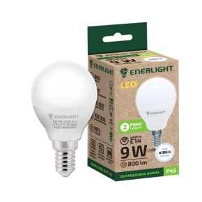 Лампа світлодіодна ENERLIGHT P45 9Вт 4100K E14