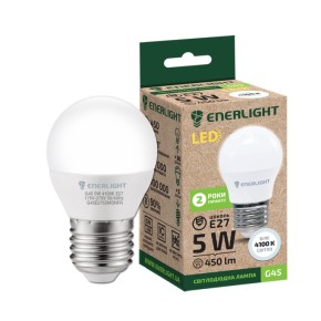 Лампа светодиодная ENERLIGHT G45 5Вт 4100K E27