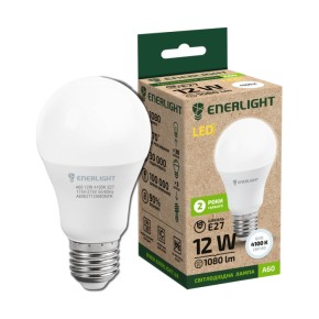 Лампа светодиодная ENERLIGHT A60 12Вт 4100K E27, 3 шт.