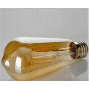 Лампа LED філамент груша 64мм, Е27, 8Вт, 2200К, золота, Z-Light ZL 16408272FG