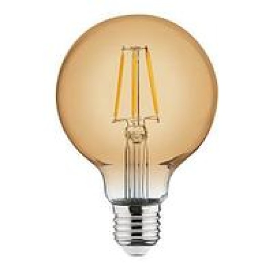 Лампа LED філамент шар 95мм, Е27, 8Вт, 2200К, золота, Z-Light ZL 19508272FG