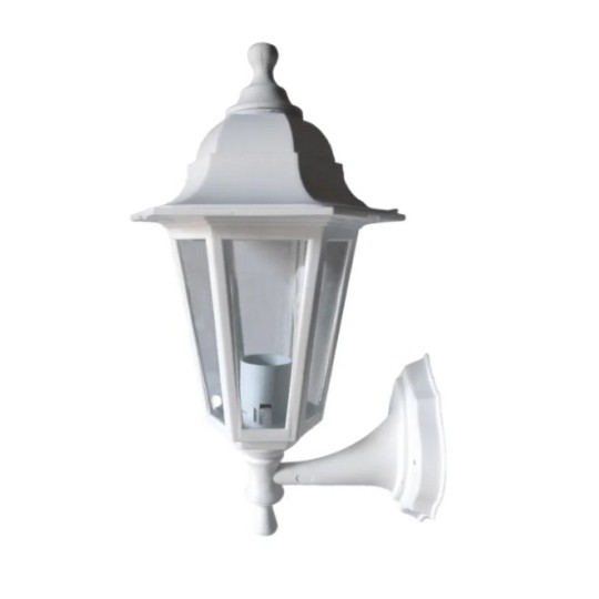 Светильник парковый настенный бра, пластик, стекло матовое, белый, НС 06