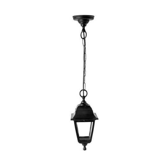 Светильник парковый подвесной, пластик, стекло прозрачное, черный, НЛ 06