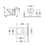 Унитаз подвесной DURAVIT D-CODE Rimless р-р 56,5*40*45 см с сиденьем микролифт (45700900A1)