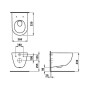 Комплект: PRO Rimless унитаз подвесной, с сиденьем + GEBERIT DUOFIX комплект для подвесного унитаза, Н112, 12 см (UP100)