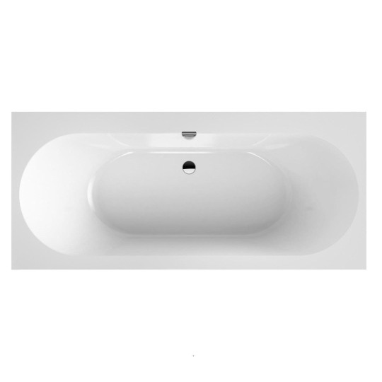 VILLEROY&BOCH OBERON 2.0 ванна 180*80 см, квариловая с ножками и сливом-переливом (UBQ180OBR2DV-01)