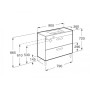 ROCA DEBBA шафка 80 см, з двома ящиками, з умивальником, в комплекті з сифоном, біла (A855907806)
