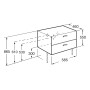 ROCA VICTORIA BASIC MODULAR шафка з двома ящиками 59 см, колір білий (A856575806)