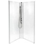 IDO SHOWERAMA 10-5 задні стінки душової п'ятикутної кабіни 90*90 см, срібний профіль/матове скло (558.304.00.1)