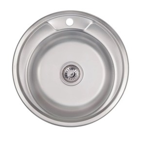 Кухонна мийка Lidz 490-A 0,6 мм Satin (LIDZ490A06SAT180) (SD00027747)
