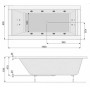 WINDSOR ванна 180*85 см + ножки (PWPNT10ZN000000) (POOL SPA)