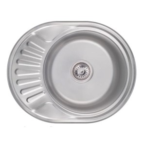 Кухонна мийка Lidz 6044 0,8 мм Satin (LIDZ6044SAT) (SD00027773)