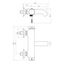 BRENTA змішувач для ванни, хром, 35 мм (ZMK071901040) (IMPRESE)