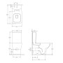 DiMARCO MORETTA унітаз підлоговий р-р 64,5*34,5*78 см, з сидінням Slim Soft Close (DM2A002WH)
