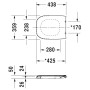 D-CODE сидіння для унітазу, з автоматичним закриванням, петлі пластик (0067390099) (DURAVIT)