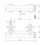 BRENTA змішувач для душа, нікель, 35 мм (ZMK081906080) (IMPRESE)