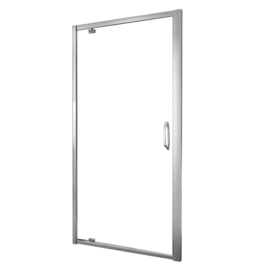 HUPPE X1 дверь 90*190 см распашная для ниши и боковой стенки, профиль глянцевый хром, стекло прозрачное (140703069321)