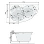 POOL SPA MISTRAL ванна 170*105 ліва + ніжки (PWA3X10ZN000000)