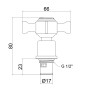 Кран-букса Lidz (CRM) 53-22 000 00 1/2" с ручкой (пара) (SD00028248)