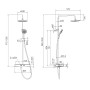 SET1 + 1 = 3 CENTRUM W система душова (змішувач-термостат для душу, верхній і ручний душ 3 режими, шланг), артикул Т-15520 (SET202)
