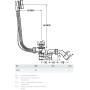 VIEGA SIMPLEX сифон для ванни автомат 725 мм (595678)