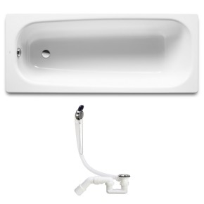 Комплект: ROCA CONTINENTAL ванна 160*70 см + VIEGA SIMPLEX сифон для ванны (311537) (A21291200R+311537)