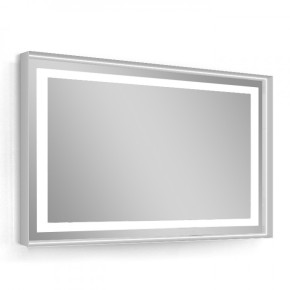 Дзеркало 80*60 см, в алюмінієвій рамі, з підсвічуванням, з підігрівом, колір білий (меблі під умивальник VERITY LINE) (B4298000W)