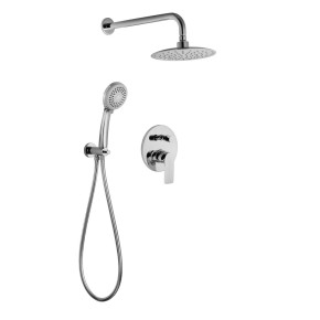 BILINA комплект для ванни/душа (змішувач з перемиканням, верхній душ, ручний душ, шланг) (VR-50225) 068416 (IMPRESE)
