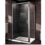 HUPPE X1 дверь 100 см распашная для ниши и боковой стенки, профиль глянцевый хром, стекло прозрачное (140705069321)