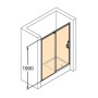 X1 двері 120 см односекційні розсувні для ніші і бічної стінки, профіль глянсовий хром, скло прозоре (140402069321)