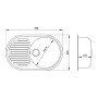 Кухонна мийка Lidz 780x500/200 GRA-09 (LIDZGRA09780500200) (SD00039795)