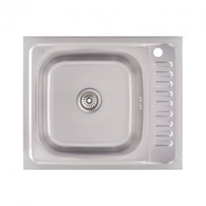 Кухонна мийка Lidz 6050-L 0,6 мм Decor (LIDZ6050L06DEC) (SD00037186)