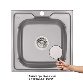 Кухонна мийка Lidz 5050 0,6 мм Decor (LIDZ5050DEC06) (SD00040375)