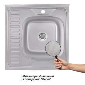 Кухонна мийка Lidz 6060-R 0,6 мм Decor (LIDZ6060RDEC06) (SD00040379)