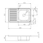 Кухонная мойка Lidz 5080-R 0,8 мм Decor (LIDZ5080RDEC06) (SD00040393)
