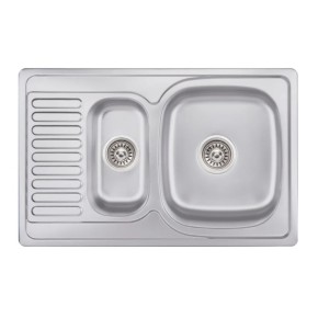 Кухонна мийка Lidz 7850 0,8 мм Satin (LIDZ7850SAT8) (SD00040847)