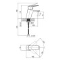 Змішувач для раковини Lidz (CRM) 19 46 001F (SD00041220)