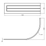 Панель для асиметричної ванни фронтальна Lidz Wawel Panel A 170 170 см (SD00042382)