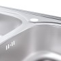 Кухонна мийка з двома чашами Lidz 7948 0,8 мм Micro Decor (LIDZ7948MDEC08) (SD00044270)